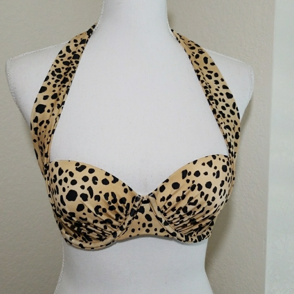 Victoria's Secret Animal Print Halter Swim Top